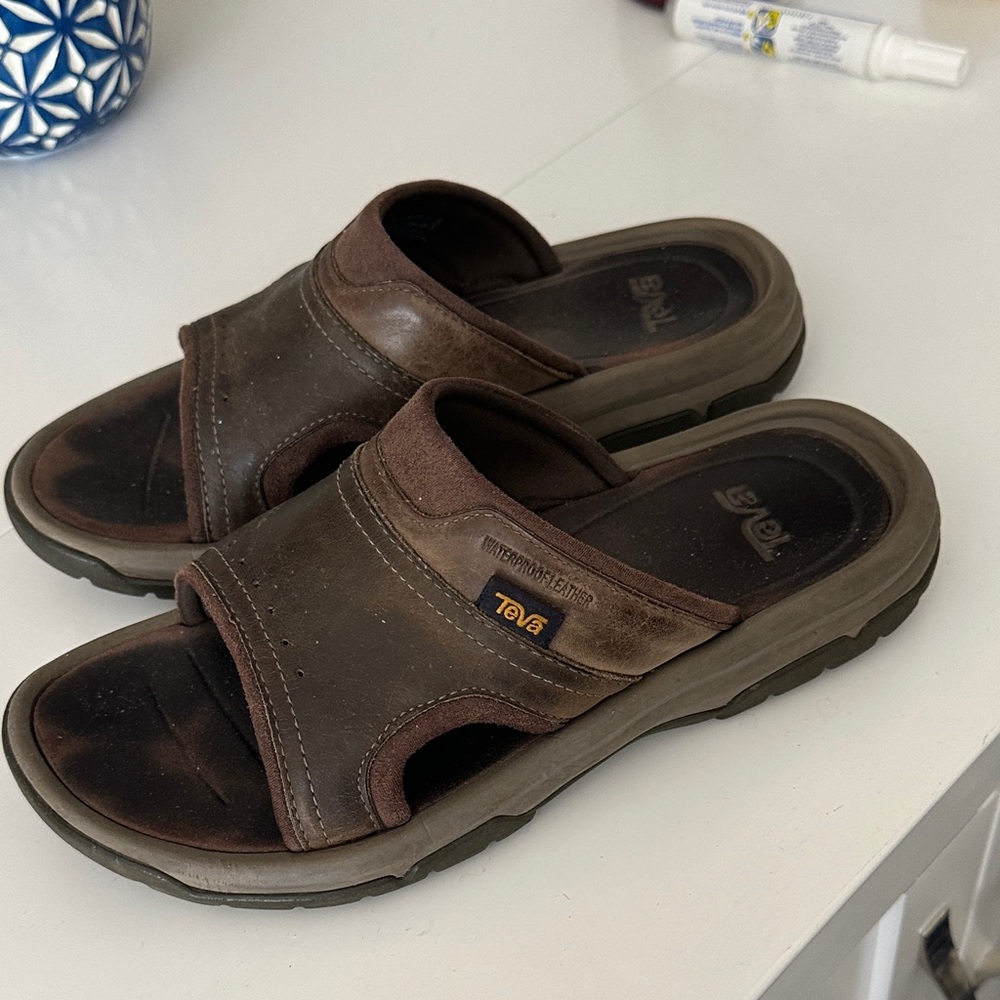 Teva Men's Dark Brown Langdon Slide Sandals